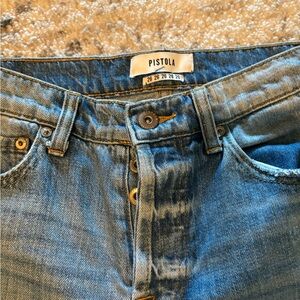 So comfy they are so soft, pistola brand distressed denim